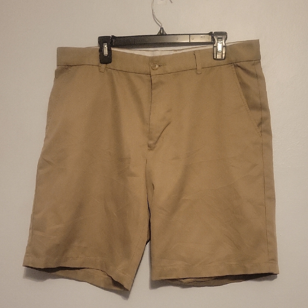 Greg Norman Collection Men's Khaki Flat Front Shorts